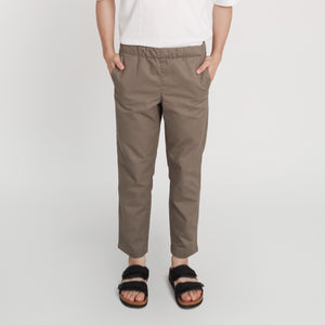 Cotton Pull-on Pants - Greige