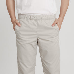 Cotton Pull-on Pants - Beige