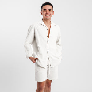 Ultra Linen Long Sleeves - White