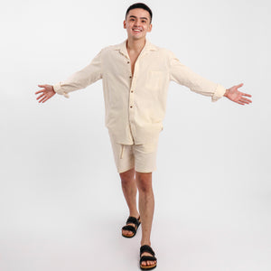 Ultra Linen Shorts - Cream