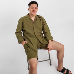 Ultra Linen Long Sleeves - Army Green