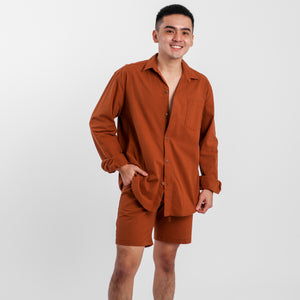 Ultra Linen Shorts - Rust