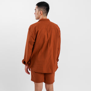 Ultra Linen Shorts - Rust
