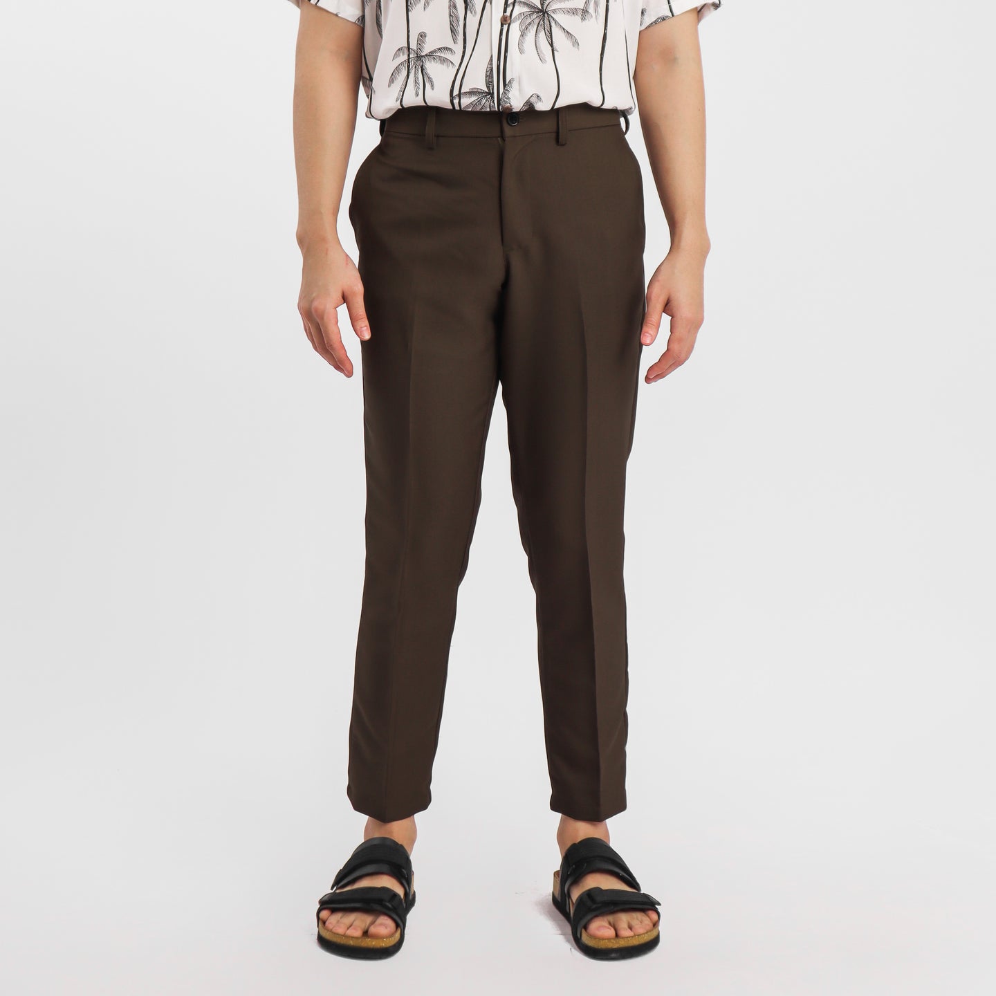 Easy Ankle Trousers | Dark Brown